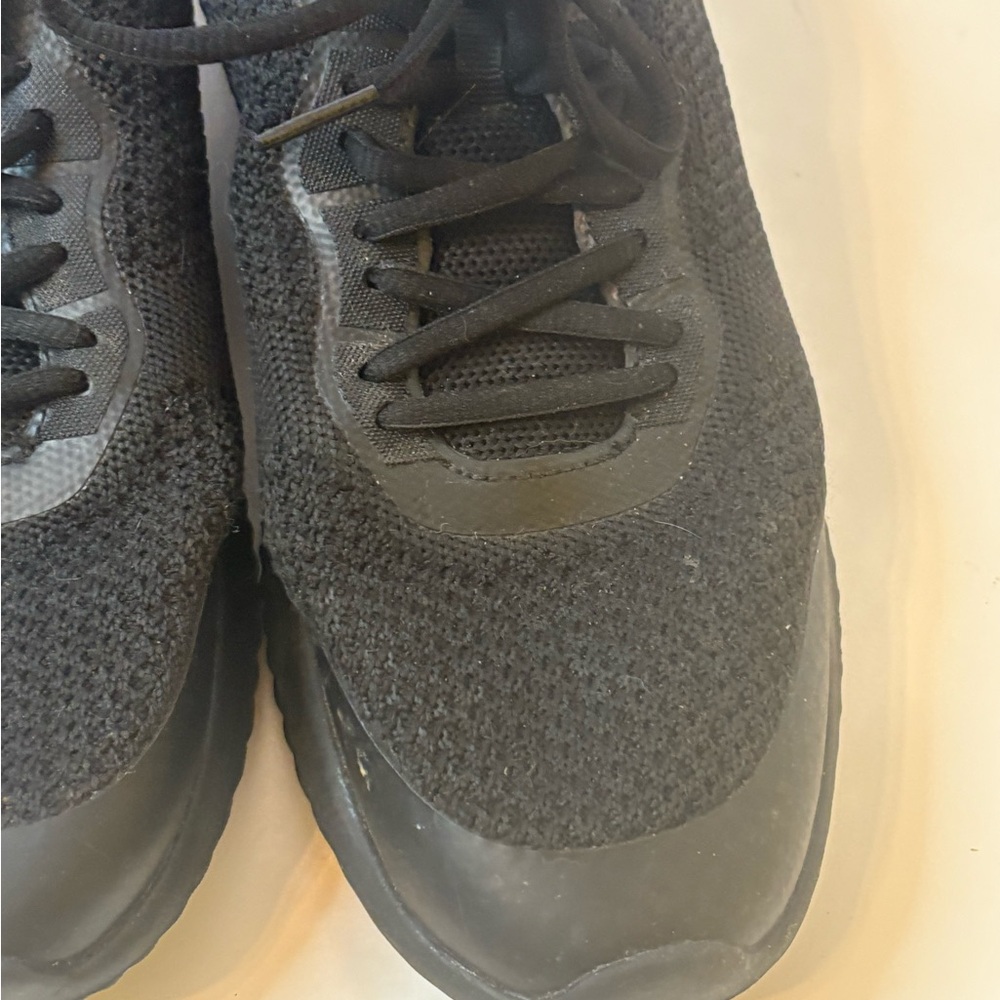 Black non-slip work wear black sneakers skid size 9 fast food shoes - Picture 13 of 16